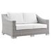 Conway Outdoor Patio Wicker Rattan Loveseat - East End Imports EEI-4841-LGR-WHI