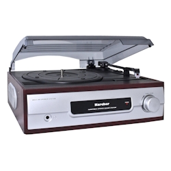 Kärcher Karcher Plattenspieler mit eingebauten Lautsprechern, Vinyl Schallplattenspieler, Nostalgie Retro Turntable, KA 8050 Image