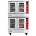 MoTak MECO-2-240 Double Full Size Electric Commercial Convection Oven - 23.8 kW, 240v/1ph/3ph, Stainless Steel