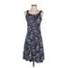 Columbia Casual Dress - A-Line Scoop Neck Sleeveless: Blue Dresses - Women's Size Small