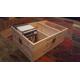 Reclaimed French wooden wine box with dividers / shelves - Display box to exhibition products on a shop front / market stall