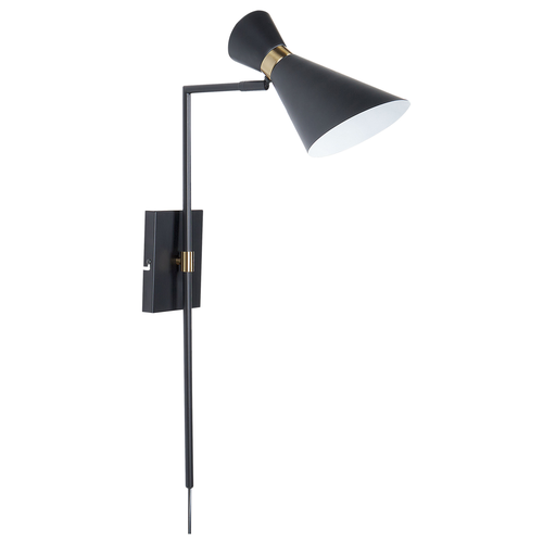 Wandlampe Schwarz Matt Verstellbar Elegant Modern für Wohnzimmer Schlafzimmer Flur