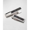 Stainless Steel & Carbon Money Clip, Black