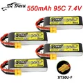 TATTU R-LINE 1.0 7.4V Lipo Battery 550mAh 95C For RC FPV Airplane Quadcopter Helicopter Drone Parts