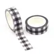 1PC 15mm x 10m White & Black stripes Masking Adhesive Washi Tape organizer supplies masking tape