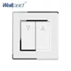 Curtain Switch 2 Gang Reset Switch Momentary Contact Wallpad Luxury Acrylic Panel With Silver