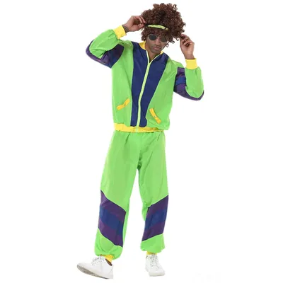 Halloween Retro 70er Jahre 80er Jahre Hippie Cosplay Kostüm Anzug für Männer Phantasie Verkleidung Image