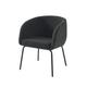 Fauteuil en tissu bouclette anthracite