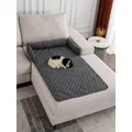 80*120cm Dog Sofa Bed Cushion Pet Soft Lounger Plaid Mat Pad Kennel L Shaped Couch Cover For Small