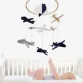 Baby Krippe Mobile Flugzeuge Wolken Vögel Baby Decke Hängen Nursery Decor Baby Bett Mobile Wind