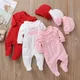 Floreale neonata vestiti Footies tuta neonato pigiama Layette da 0 a 3 6 9 12 mesi tuta neonato
