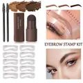 Complete Professional Eyebrow Kit Powder Stamp Shaping Makeup Brushes Eyebrow Paint Eyebrow Pencil