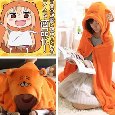 Himouto! Umaru-chan Mantel Anime Umaru chan Doma Umaru Cosplay Kostüm Flanell Mäntel Decke Weichen Umhang Hoodie Image