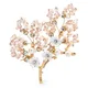 Wuli&baby Handmade Crystal Tree Brooches For Women Lady Beauty Flower Party Office Brooch Pin Gifts