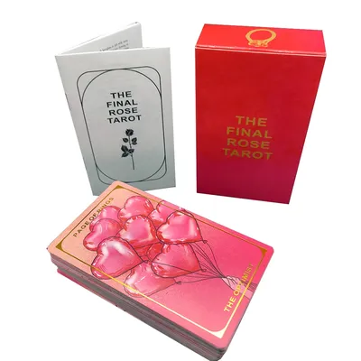 12 cm x 7 cm Tarotkarten mit Führungsbuch. Final Rose Tarot-Deckkarten für Anfänger. Image