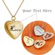 Fashion Custom Stainless Steel Heart Locket Pendant Memory Photo Necklace Family Image Picture