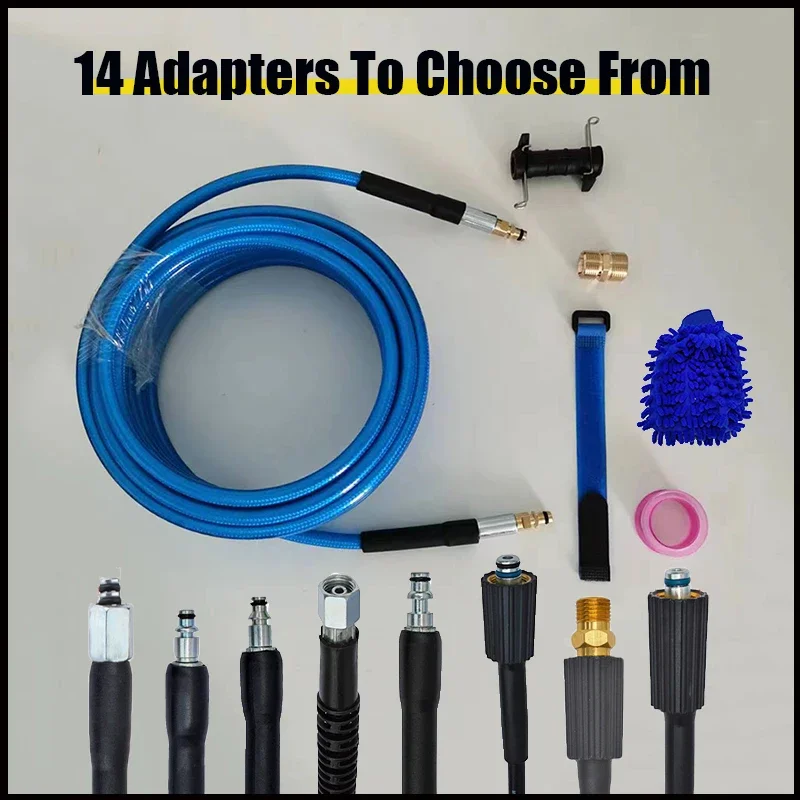 14 Adapter Hochdruckreiniger Pistole Schlauch Auto Waschmaschine Rohr für Karcher Lavor Bosch Nilfisk Verlängerungsschlauch Kabel Auto Reinigungswerkzeuge