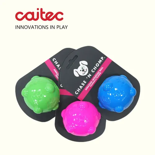 CAITEC Hundespielzeug Quietschen Ball Weiche Schwimmfähig Biss Beständig doppelschicht Geeignet für