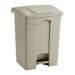 17 Gallon Step-On Trash Can, Durable Plastic Garbage Can