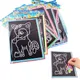 Kids Scraping Painting Education Learning Toys For Children Scratch Black Cardboard Draw Paper