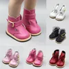 7 cm Lederstiefel, Puppenschuhe, Kleidungszubehör, passend für 43 cm geborene Babypuppe, amerikanisches 18-Zoll-Mädchen, Puppe unserer Generation, DIY-Spielzeug