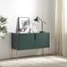 Entertainment TV Stand Storage Cabinet, Wood Buffet CabinetTV Stands, Coffee Bar Sideboard TV Media Control Table, Green