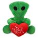 DolliBu I LOVE YOU Alien XL Plush – Cute Alien with Red Heart - 24 inches