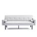 Futon Sofa Bed Convertible Couch Bed with Armrests Modern Living Room Linen Sofa Bed Folding Recliner Futon Couch Sleeper Set