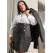 Plus Size Perforated Faux Leather Skirt