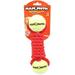 [Pack of 3] Mammoth Flossy Chews Braided Bone with 2 Tennis Balls for Dogs Medium - 1 count