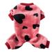 Pets Clothes Stylish Leopard Polka Dot Prints Heart Pattern Four-legged Bright Colored Soft Plush Comfortable Pet Clothes-S Pink Black