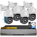 {4K/8.0 Megapixel & PTZ Digital Zoom} 2-Way Audio PoE Dome Outdoor Home Security Camera System Wired Outdoor Surveillance IP Cameras System