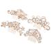 FRCOLOR 4pcs Bridal Crystal Rhinestone Hairpin Combs Pearls Hair Hair Clips Women Wedding Headpiece for Bride Bridesmaids (Rose Gold)