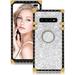 for Galaxy S10 Square Glitter Case Bling Diamond Sparkle Glitter with Ring Holder Kickstand Case for Samsung Galaxy S10 Case with TPU Bumper Shockproof Case for Galaxy S10 Silver