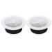 Uxcell 6 Inch Round Air Vent 2pcs Adjustable Ceiling Diffuser Grill Cover ABS Louver Soffit Vent with Screen Rotate Type