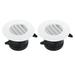 Uxcell 3 Inch Round Air Vent 2pcs Ceiling Diffuser Grill Cover ABS Louver Soffit Vent with Screen White