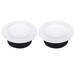 Uxcell 8 Inch Round Air Vent 2pcs Adjustable Ceiling Diffuser Grill Cover ABS Louver Soffit Vent White