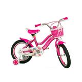 SUNLOVERR Pink Dreams Girls Bike for Toddlers and Kids Ages 4-8 Years Old 16 Inch Kids Bike with Training Wheels & Basket