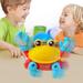KIHOUT Clearance Crawling Crab Baby Toy Tummy Time Cute Walking Moving Dancing Crab Learning Crawl Sensory Interactive Toys Gifts for 3 4 5 6 7 8 9 Babies Infant Toddler Kid Boys Girls