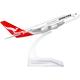 NUOTIE Airbus A380 Qantas Airways 1/400 Diecast Metal Airplane Model with Stand Sky Jumbo Airliner Model Plane Alloy Display Collectible Model Kit for Aviation Enthusiast Gift