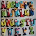 Augper 26pcs Wooden Alphabet Magnets Child Educational Toy