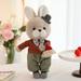 KIHOUT Clearance Critters Town Series Cute Couple Doll With Fashion Cute Stuffed-Animal Rabbit Bear Couple Gift Soft Plush Toy