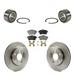 Transit Auto - Front Wheel Bearing With Disc Brake Rotors And Ceramic Pads Kit For 2006-2011 Mercedes-Benz B200 KBB-100281