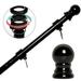 SnugNiture 6 ft Flag Pole Professional Stainless Steel No Tangle Spinning Pole Flag Pole Kit Black