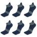 6Pairs Toe Socks Low Cut Five Finger Crew Socks Athletic No Show Soft Comfortable Breathable Running Yoga Socks For Woman [M(37-42cm) Navy blue]