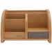 NUOLUX DIY Assembly Wooden Pen Storage Holder Desktop Pen Container Pen Holder