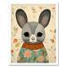 Floral Chinchilla Cute Flower Floral Artwork for Kids Bedroom Baby Nursery Art Print Framed Poster Wall Decor 12x16 inch