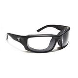 7 Eye Air Shield Panhead Sunglasses SharpView Clear Lens Matte Black Frame M-XL