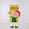 XEOVHV Merry Christmas Window Sign Banners ChristmasFabric Flag Door Porch Decor Supplies Hanging Ornament Santa Claus Banner Flag For Indoor Outdoor Wall Door Home(15.7 x 40 Inch)