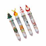 Clearance! Fdelink Christmas Pen Clearance New Christmas Tree Santa 6 Colors Cartoon Press Plastic Cute Ballpoint Pen for Students Christmas Gifts Creative Hand Account Pen Press Ball Point Random